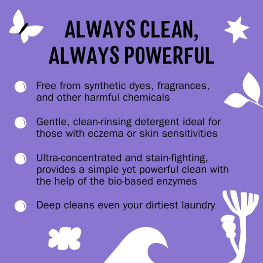 Molly's Suds Liquid Laundry Detergent | Clean Laundry Detergent Soap for Sensitive Skin | 2x Concentrated, High Efficiency (HE) | Ocean Mist - 100 Loads