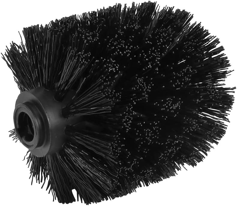 Saycker Toilet Brush Replacement Head Cleaning Tool, 2PCS Toilet Bowl Brush Head with Durable Stiff Bristles Screw-On Design for Bathroom (Black)