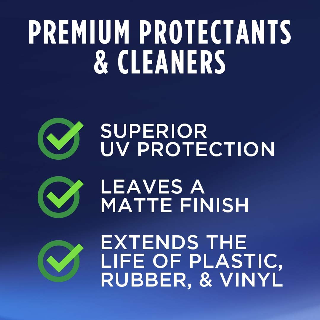 303 Products (30308CSR) UV Protectant Spray for Vinyl, Plastic, Rubber, Fiberglass, Leather & More – Dust and Dirt Repellant - Non-Toxic, Matte Finish, 16 Fl. oz., White