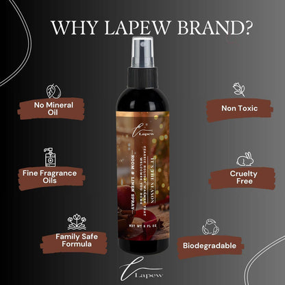 Lapew Room & Linen Spray | Fragrance Mist for Home, Car & Office | Fabric & Air Freshener | Neutralizing Mist | Made in USA | Cozy Cinnamon & Apple - Colors B