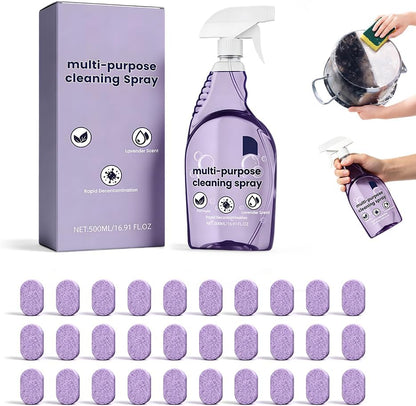 Fliwos Spray Oven Cleaner, 2026 Upgraded All-Purpose Spray Cleaner with Concentrated Cleaning Tablets, Multi-Surface Cleaning Spray for Oven, Grill, Kitchen, Bathroom and Home (1 Bottle+18 Pcs)