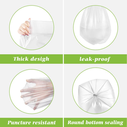 Teivio Large Clear Trash Bags 55-60 Gallon 20 Counts Fit 50,55,60,Gal All Purpose Garbage Bags, Extra Large Lawn and Leaf Bags Outdoor Trash Can Liner, Drum Liners, Workshops, Backyard