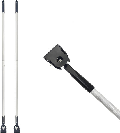 60" Commercial Dust Mop Handle (Reinforced Thick-Gauge Aluminum Pole), Heavy-Duty Dust Mop Pole & Dust Mop Replacement Part for Janitorial/Professional Use