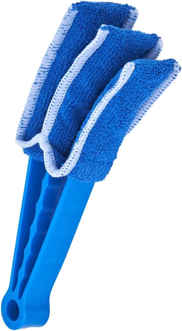 Blind Cleaner Duster Tool, Fan Blade Cleaner, Air Duct Cleaning Tools, Blue Window Blinds Cleaner with Microfiber Sleeve for Fans, Window Blinds, Vents, Shutters…(2 Pack -Superio)