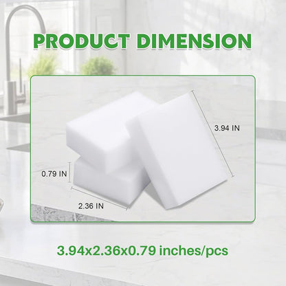 Glass Cooktop Cleaner Sponge, 10 Pack GRS Certified Stove Top Cleaner 2X Density Magic Melamine Sponge Eraser, Extra Durable & Long Lasting, for Kitchen Glass Marble Ceramics Top Daily Cleaning