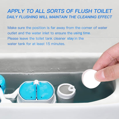 KIISIISO Toilet Bowl Cleaner Tablets 50 PACK, Automatic Bleach Toilet Tank Cleaners, Bathroom Long-Lasting Freshness, Slow-Releasing Powerful Deodorizing & Descaling