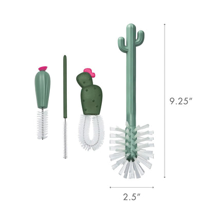 Boon Cacti Bottle Cleaning Brush Set, Terracotta , 4 Piece Set