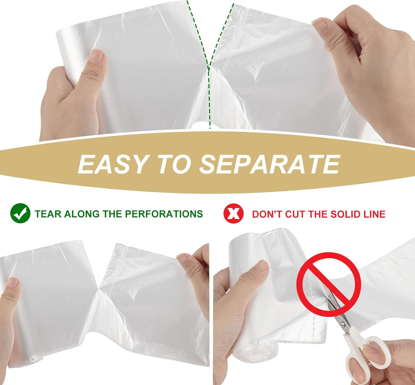 Magesh 4 Gallon Trash Bag Strong, Leakage-Free, Small Garbage Bags Unscented Thick for Bathroom, Office, Kitchen Small Trash Can, 15L, 105 Bags, Clear