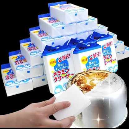 5Pcs Multifunctional Magic Sponge Cleaning Melamine Household Kitchen Dishwashing Pot Brush Cleaning Tool, White (10 * 7 * 3cm)