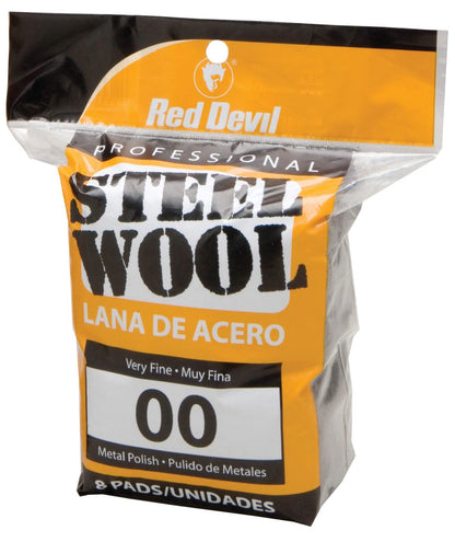 Red Devil 0310 Steel Wool, 0000 (Pack of 16)