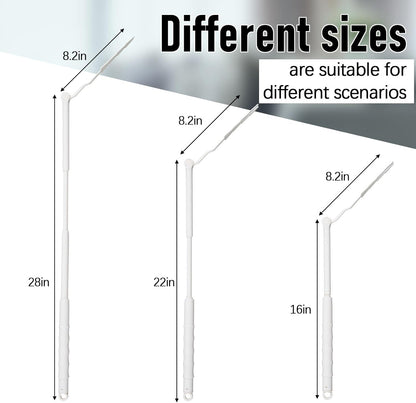 Colingmill 12 Pcs 3 ft Replacement Handles Compatible with Duster Refills, Extendable Long Extended Handle Only, Adjustable Length for Ceiling Fans, Blinds, Shelves, Windows (White)