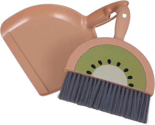 PRETYZOOM Mini Broom and Dustpan Set Lightweight Small Cleaning Kit for Desktop Car Interior Pet Hair Cleanup Compact Dustpan and Brush for Home Office Use