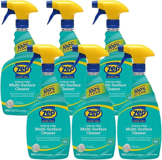 Zep Home Pro Streak-Free Multi-Surface Cleaner - 32 Fl. Oz. - R49406 - Pro Trusted Cleaning Power: Now in Refreshing Scents and Family Friendly Formulas (6)…