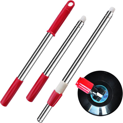 Extended Spin Mop Replacement Mop Handle, Upgraded 60-inch 360 Degrees Rotating Telescopic Replacement Mop Stick for Spin Mop Bucket Cleaning System Floor Cleaning (Plastic Disc, Green)