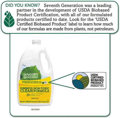 Seventh Generation Free and Clear Dishwasher Detergent Gel 42 Fluid ounce