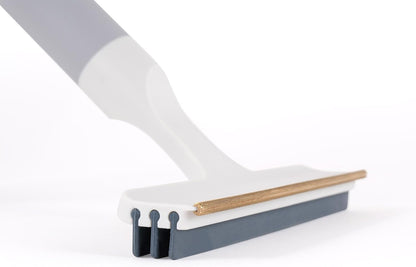 Joseph Joseph CleanTech 2-in-1 Glass Cleaner Shower Squeegee with Washable Microfiber Pad and Space-Saving Foldable Handle