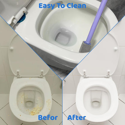 Pumice Stone Toilet Bowl Cleaner,Bathroom Cleaner Brush Toilet Wand Refills with 30CM Long Handle for Remove Hard Water Stains with 1 Wand+ Pumice Stones (5 Pack)