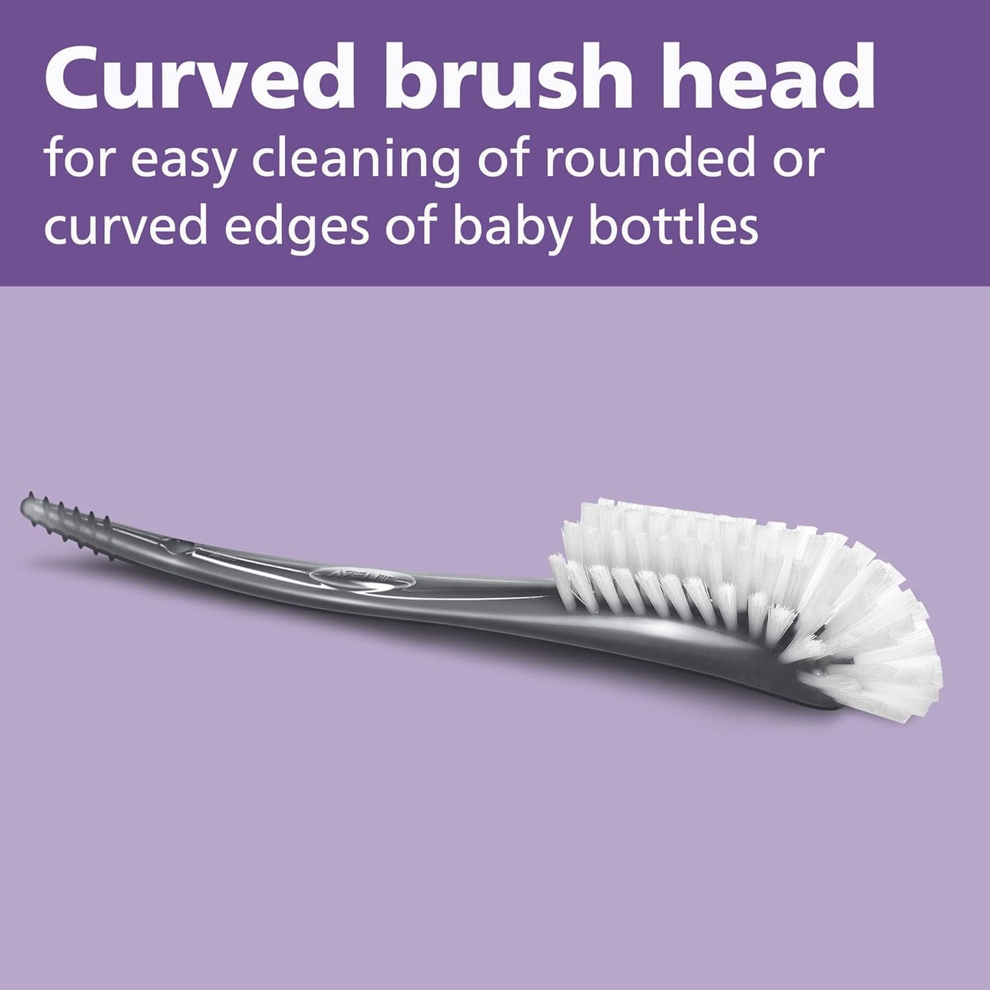 Philips AVENT Baby Bottle and Nipple Brush, Grey, SCF145/18