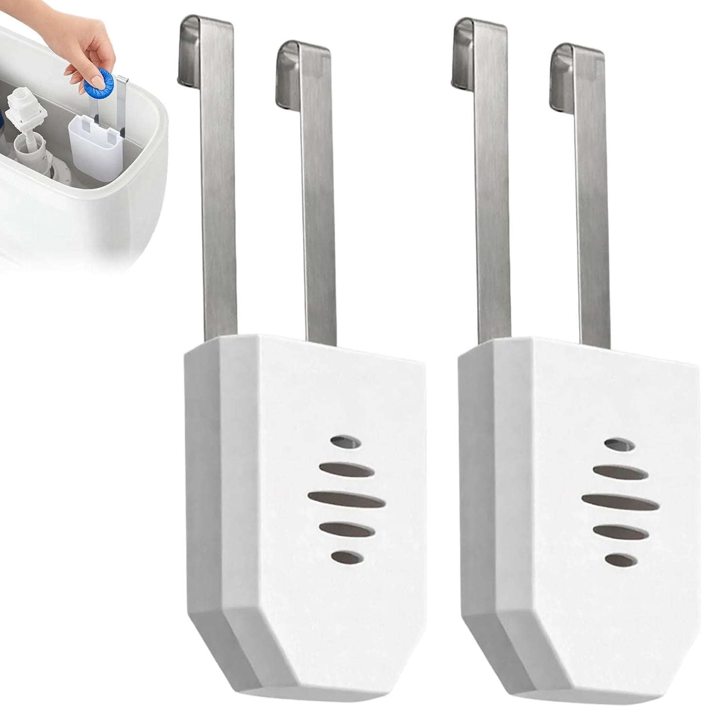 Toilet Bowl Tablet Holder, 2 Pcs Preventing Dissolved Residue From Polluting Water Tank, Easy Installation Without Tools, Long-Term Bathroom Maintenance Solution