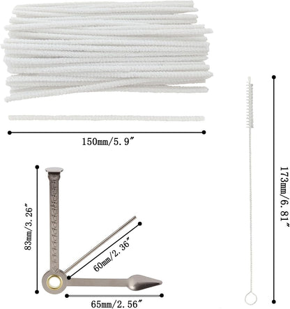 WAF Straw Brush, Washing Brushes Tool Nylon Skinny Pipe Tube Cleaner 173mm x5mm Set of 10
