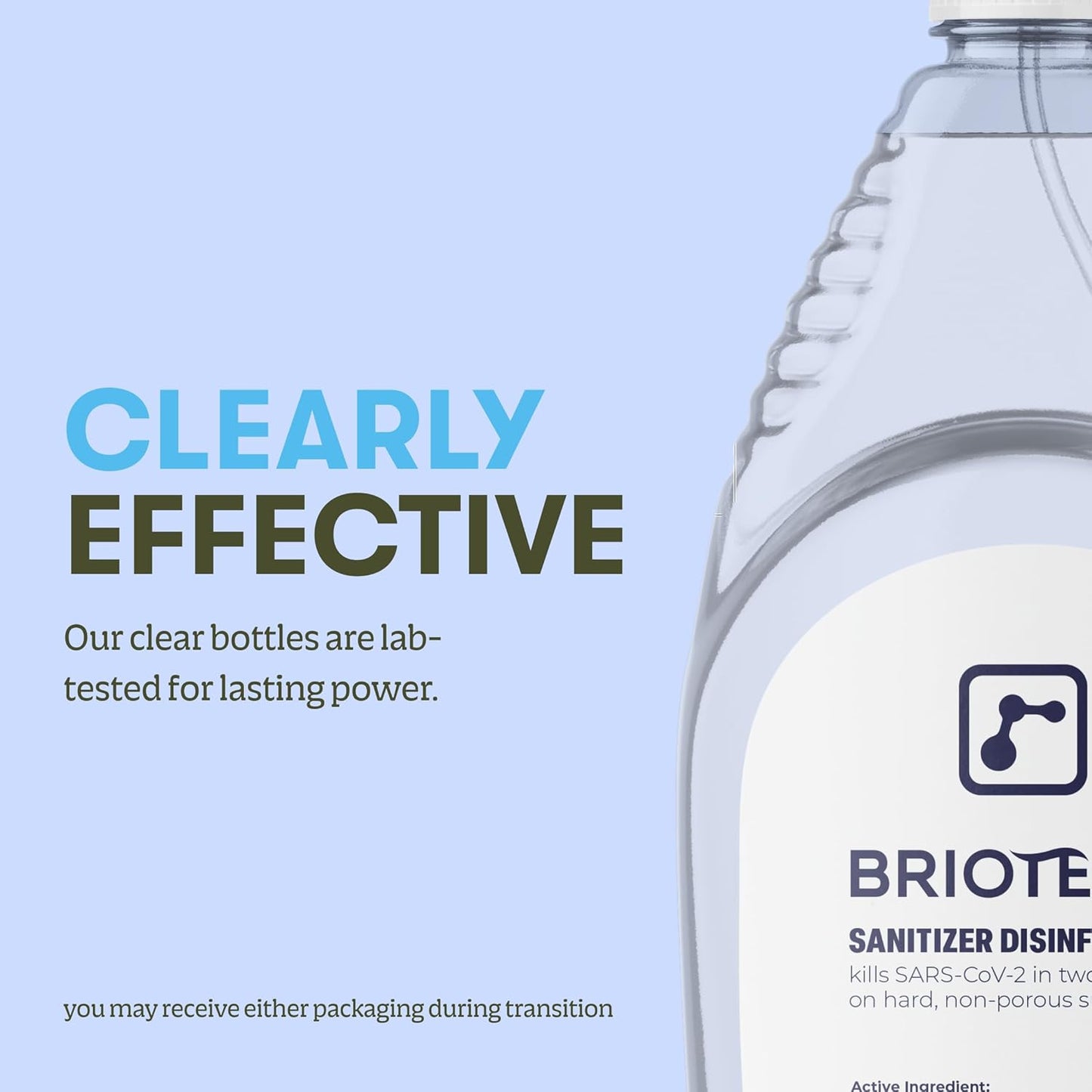 BRIOTECH Sanitizer Disinfectant Hypochlorous, Kill 99.99% of Viruses & Bacteria, Control Mold, Eliminate Odor, Gentle for Nursery & Play Rooms, Food Contact Surface Sanitizer, 1 Gallon Refill