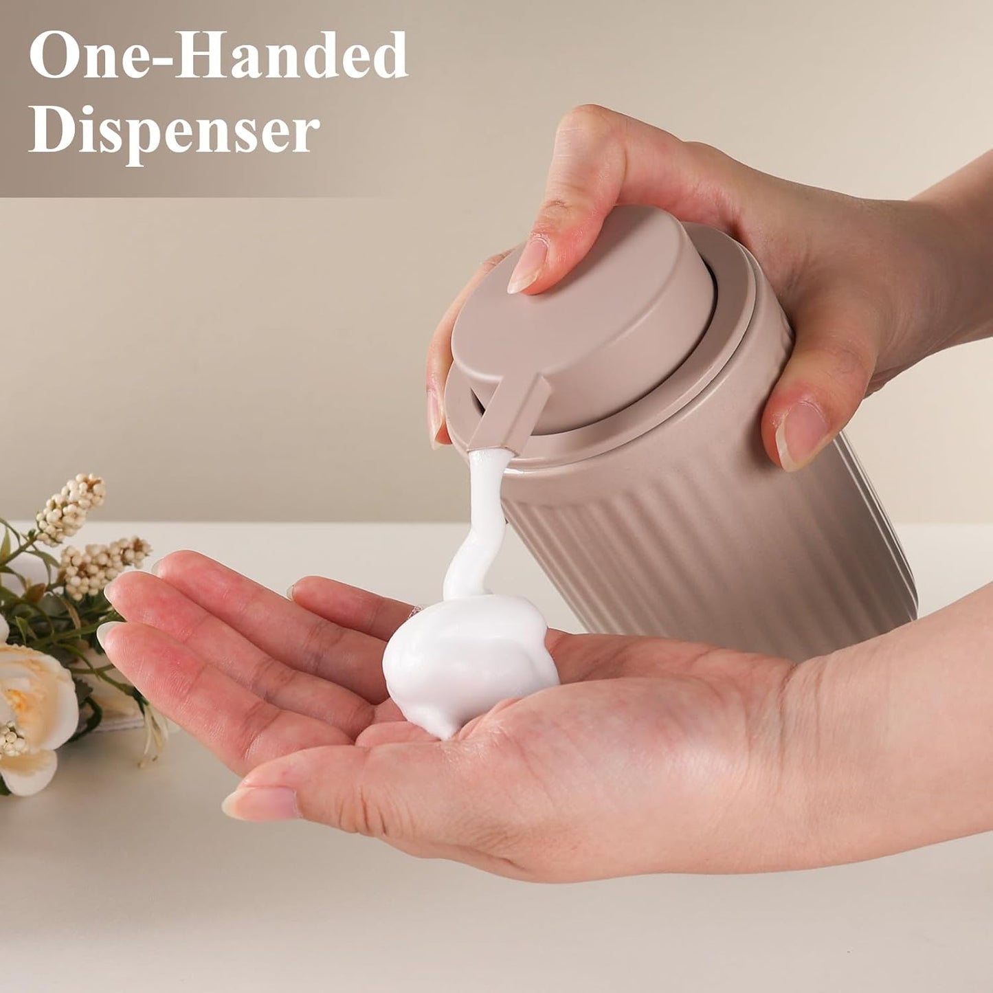BosilunLife Dish Hand Soap Dispenser - Liquid Pump Soap Dispenser for Bathroom Decro 12oz Ceramic Kitchen Dish Dispenser with Rust-Proof Liquid Pump Modern Refillable Lotion Bottles