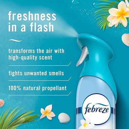 Febreze Air Mist Air Freshener Spray, Odor-Fighting Room Spray, Air Fresheners for Home and Bathroom and Kitchen, Aerosol Can, Mountain Scent, Purple, 8.8oz (Pack of 3)