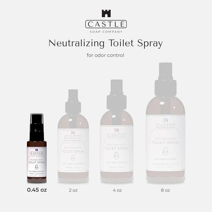 Castle Flush Therapy Neutralizing Toilet Spray | Odor Control: Mist Over the Water Surface, Go, Then Flush | Bathroom Freshening | Neutralizes Odors at the Source | Fresh Lotus | 0.45 oz (2 Pack)