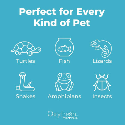 Oxyfresh Premium Terrarium Cleaner – Professional Amphibian and Reptile Terrarium Smell Eliminator – Safe & Quickly Removes Waste & Odors – Streak Free Glass – Bleach Free