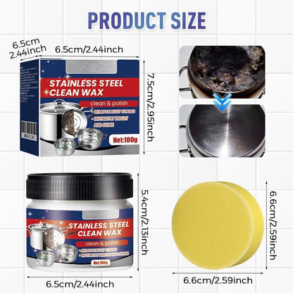 1PC Stainless Steel Scratch Remover for Appliances Upgraded Multi-Purpose Scratch Remover Paste for Oven Appliances Grease Sink Fridge Cookware