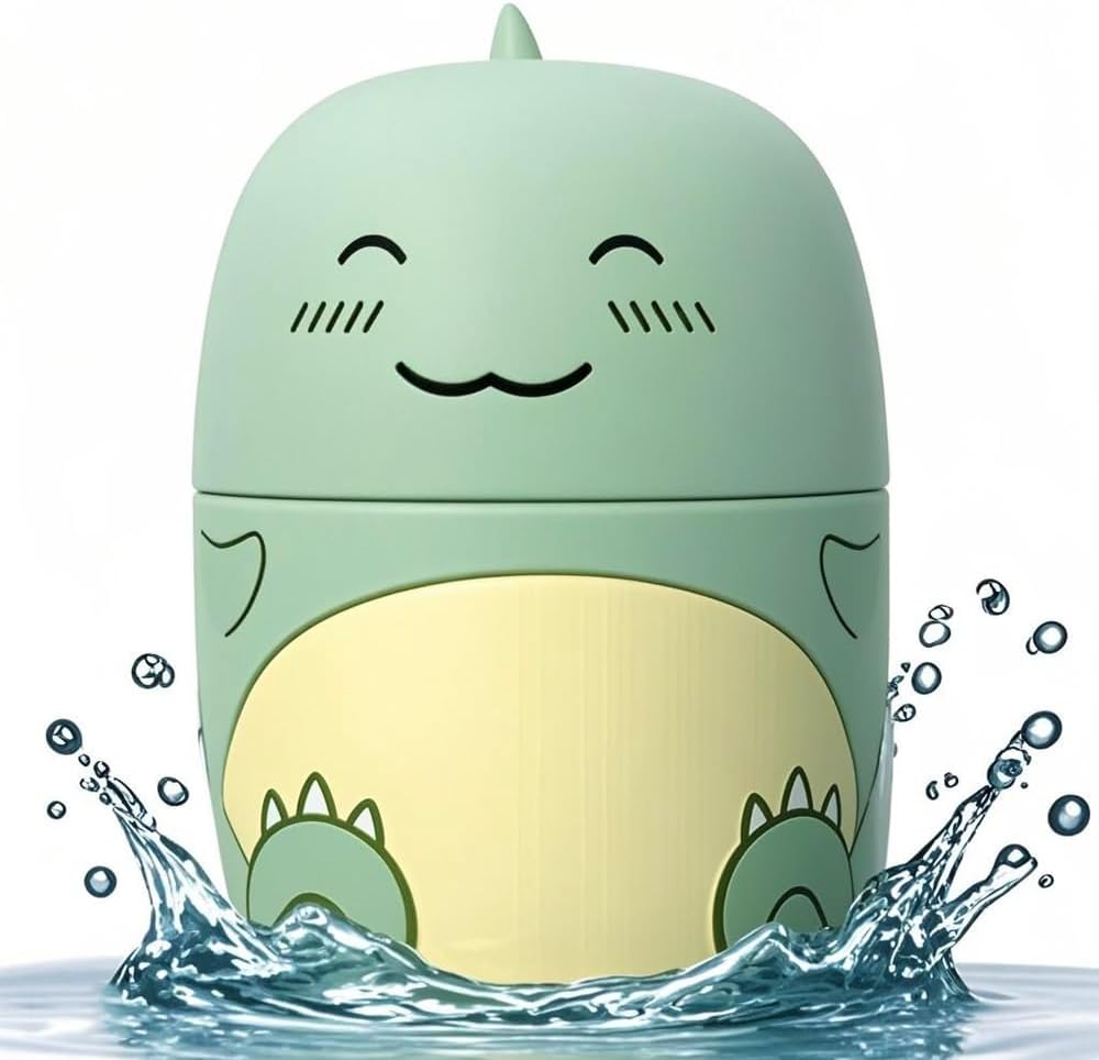 Cute Dinosaur-Shaped Toilet Bowl Cleaner Bottle, Bathroom Toilet Tank Cleaner with Jasmine Scent,One bottle lasts for 90 days (1, green)
