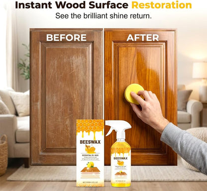 Beeswax Wood Polish Spray, 2026 New Bee S Wax Furniture Polish and Cleaner Natural Wood Polish Spray for Living Rooms,Kitchens,Wood Furniture Floors (1)