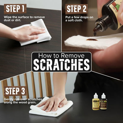 Trade Secret Scratch Concealer for Real Wood Furniture & Floors – Restores Dark Wood Scratch, Covers Nicks, Scuffs & Dogs, Cats Scratches, Marks, Minor Defects