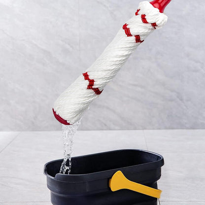 KeFanta Self-Wringing Twist Mop for Floor Cleaning, Long Handled Microfiber Floor Mop with Top Scouring Pad for Kitchen, Hardwood, Restaurant, Bathroom, Garages, Warehouses, Office,57-inch