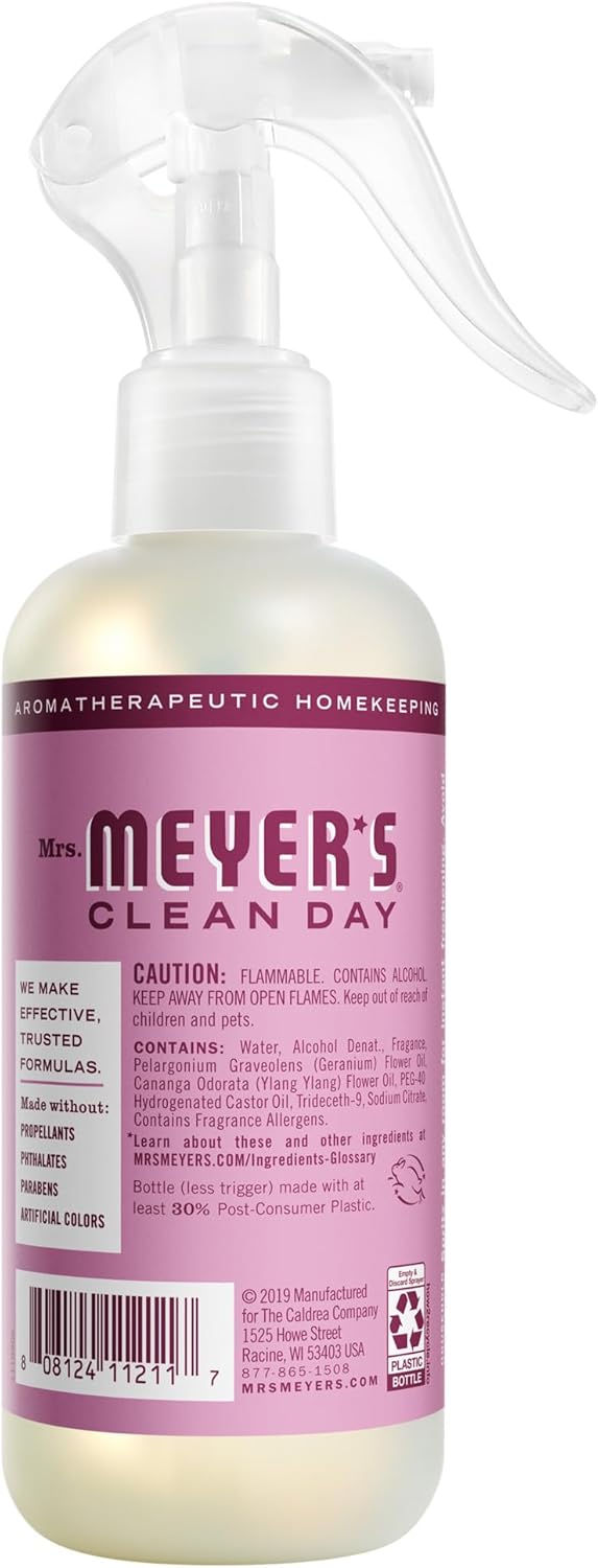 MRS. MEYER'S CLEAN DAY Room Spray, Lemon Verbena Scent, 8 Fl Oz Bottle