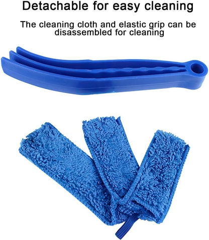 3PCS Mini Duster for Car Air Vent, Automotive Air Conditioner Cleaner and Brush, Vehicle Blind Dust Cleaning Tool for Keyboard, Window, Shutter, Universal for SUV, Truck, RV（Rose Red）