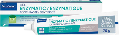 Virbac C.E.T.® Enzymatic Toothpaste| Tartar & Plaque Control for Fresh Breath | Pet Dental Care Toothpaste |Vanilla Mint Flavor, 2.5 oz