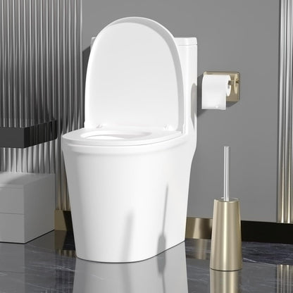2 Pack Toilet Brush and Holder-with 304 Stainless Steel Long Handle-Toilet Bowl Brush for Bathroom (Champagne Gold)