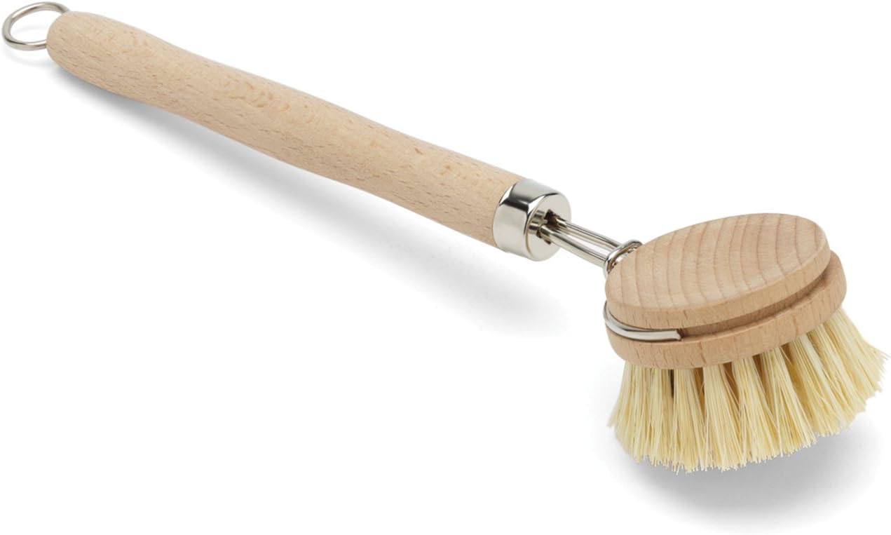 Fox Run Kitchen Brush, Stainless Steel Cleaning Brush for Tumblers, Glasses, Dishes, and Pans, 10.25"
