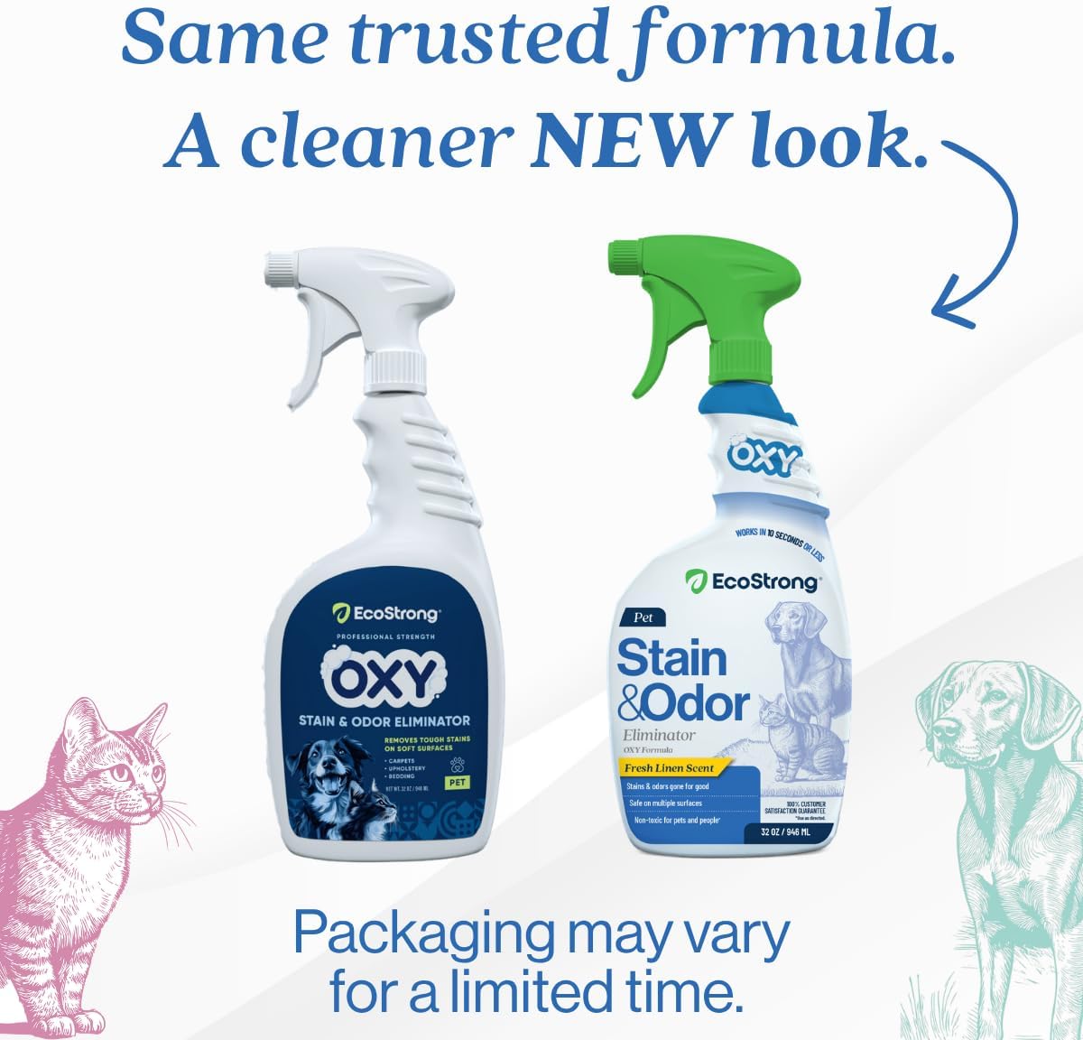 Oxy Pet Carpet Cleaner Spray | Pet Stain Remover for Pet Urine, Cat Pee, Dog Poop | Deep Spot Treating Action on Carpeting, Upholstery, Laundry, Pet Beds & More (32 Fl Oz)
