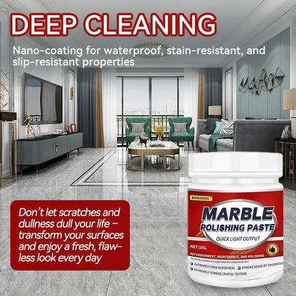 Granite Polishing Paste, Marble Cleaner Countertop, Quartz Polish, Granite Polishing Kit | Marble Cleaner and Polish - Enhances Shine & Maintenance, Safe for Stone Surfaces, 2.2LB (2 - PCS)