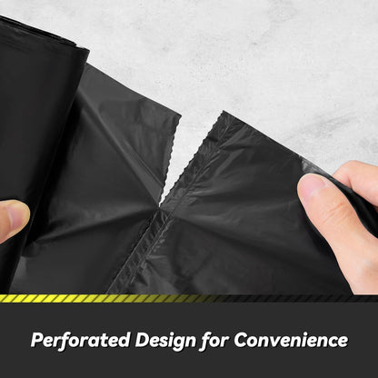 100 Count 55-60 Gallon Trash Bags, Sturdy & Tear-Resistant Commercial Can Liners 55 Gallon, Large Garbage Bags, Large Black Trash Bags for Commercial, Lawn and Leaf Bags