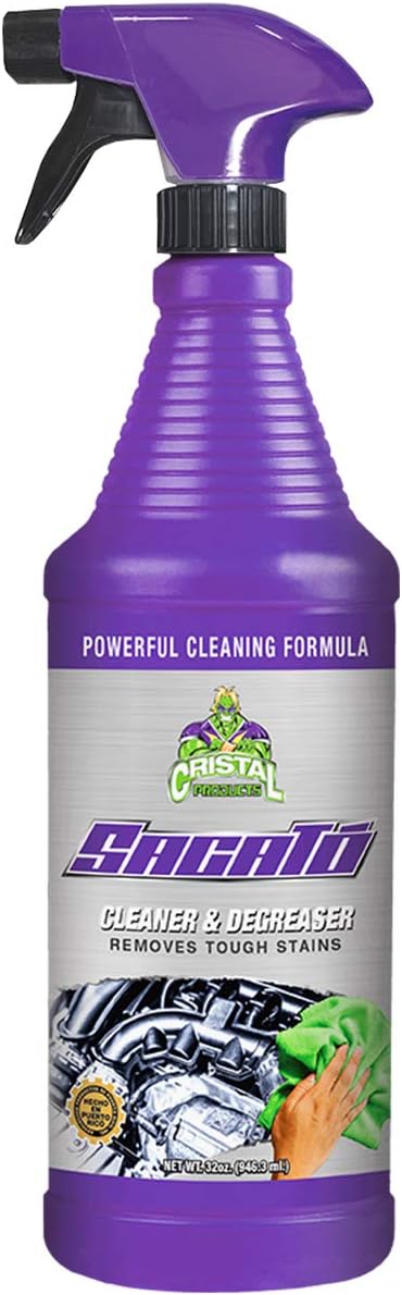 Cristal Products Sacato Cleaner & Degreaser, Liquid, Stainless Steel, 64 Fl Oz, 2 Pack