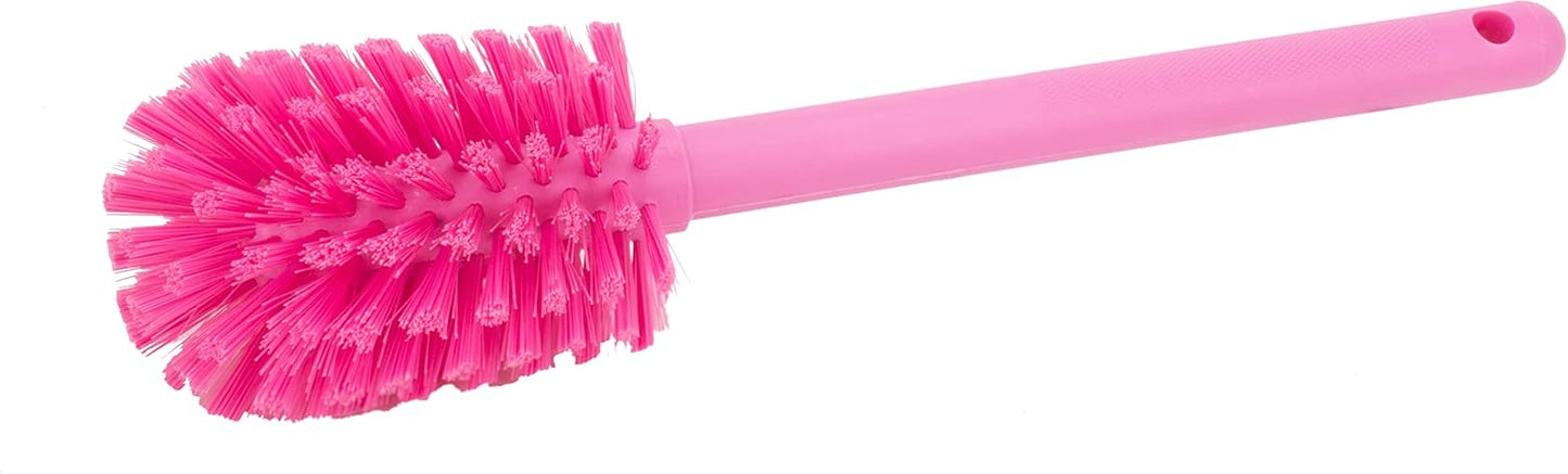 SPARTA Large Water Bottle Brush Ideal for Wide-Mouth Jars, Bottles and Tumblers, Dishwashing Tool with Handle for Home and Commercial Kitchens, Plastic, 12 Inches, White