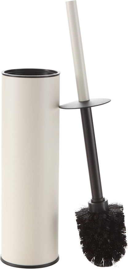 BGL Stainless Steel Toilet Brush with Holder, 2 Black Bristle Heads