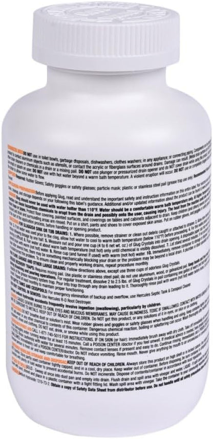 Oatey 20410 Hercules Glug Crystals Drain Opener, 20 oz, 1.3 (Pack of 1)