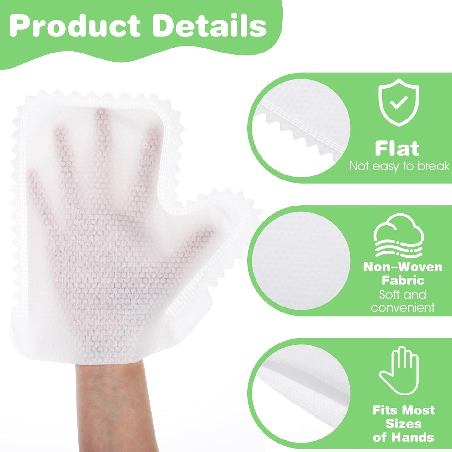 70 Pcs White Microfiber Dusting Gloves, Dusting Mitts Replaces Dust Wipes, Pet Hair Cleaning Possible, Dual-Sided Disposable Gloves
