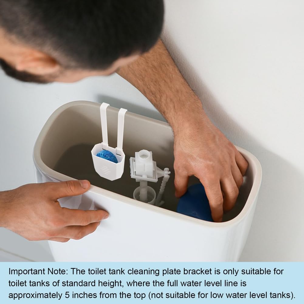 Toilet Tank Cleaning Tablet Holder,Hanging Bowl Cleaning Tablest Bracket,Keeping Tablets from Blocking Hole in Tank,Easy to Install,Fits Most Standard Toilet Tablets Tanks(2pcs)