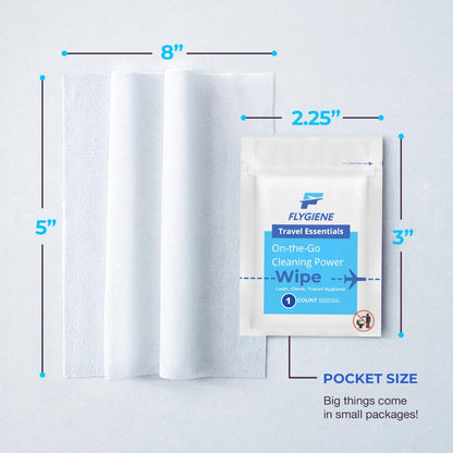 40 Count Sanitizing Wipes, 70% Alcohol, Individually Wrapped, Wet Wipes, Travel Size, Airplane Essentials