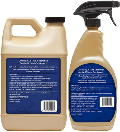 Granite Gold Daily Cleaner for Granite, Marble & Other Natural Stone & Quartz Surfaces, 32 Ounces